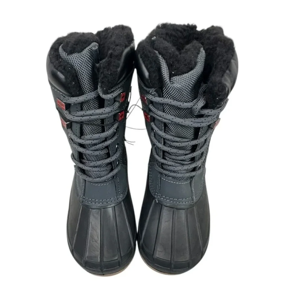 Swiss Tech 11 Black‎ Grey Waterproof Snow Boots Kids Thinsulate Winter NWT